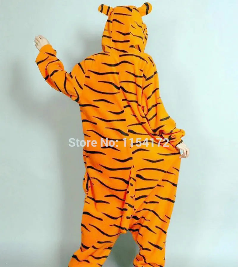 Kigurumi 3D Dimensional Tiger Costume Pajamas Cartoon Animal Cosplay Pyjamas Adult Onesies Party Dress Halloween Pijamas