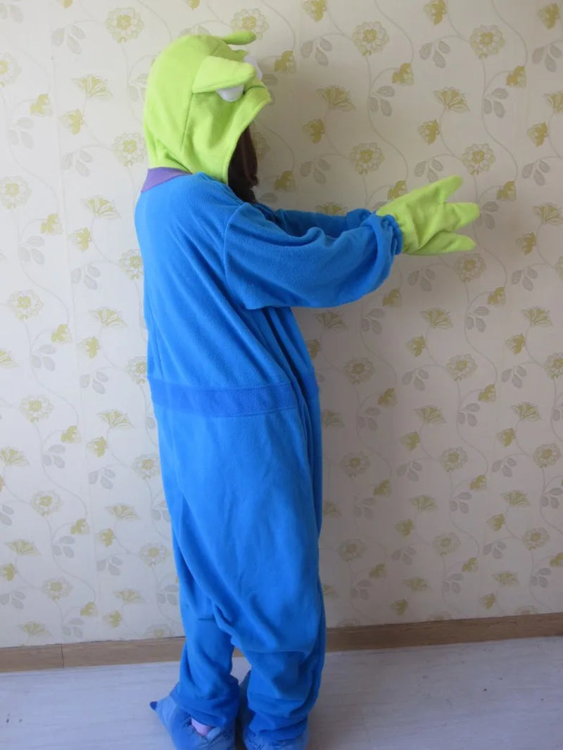 Alien Anime Adult Onesies Pyjamas Cartoon Animal Cosplay Costume Pajamas Adult Onesies Sleepwear Halloween Kigurumi