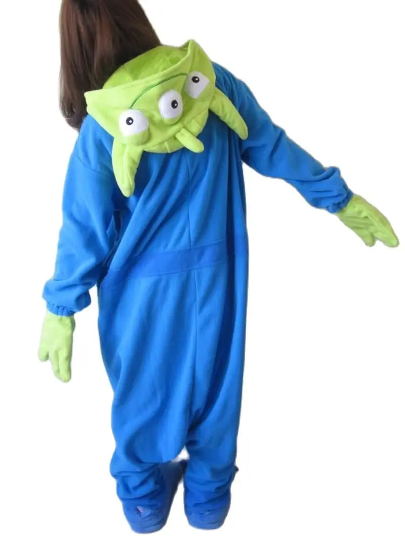 Alien Anime Adult Onesies Pyjamas Cartoon Animal Cosplay Costume Pajamas Adult Onesies Sleepwear Halloween Kigurumi